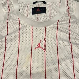 Jordan White and Red Mesh Jersey